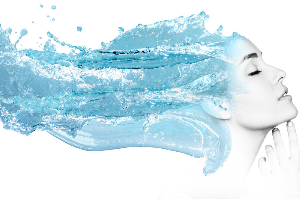 Hydrated hair woman