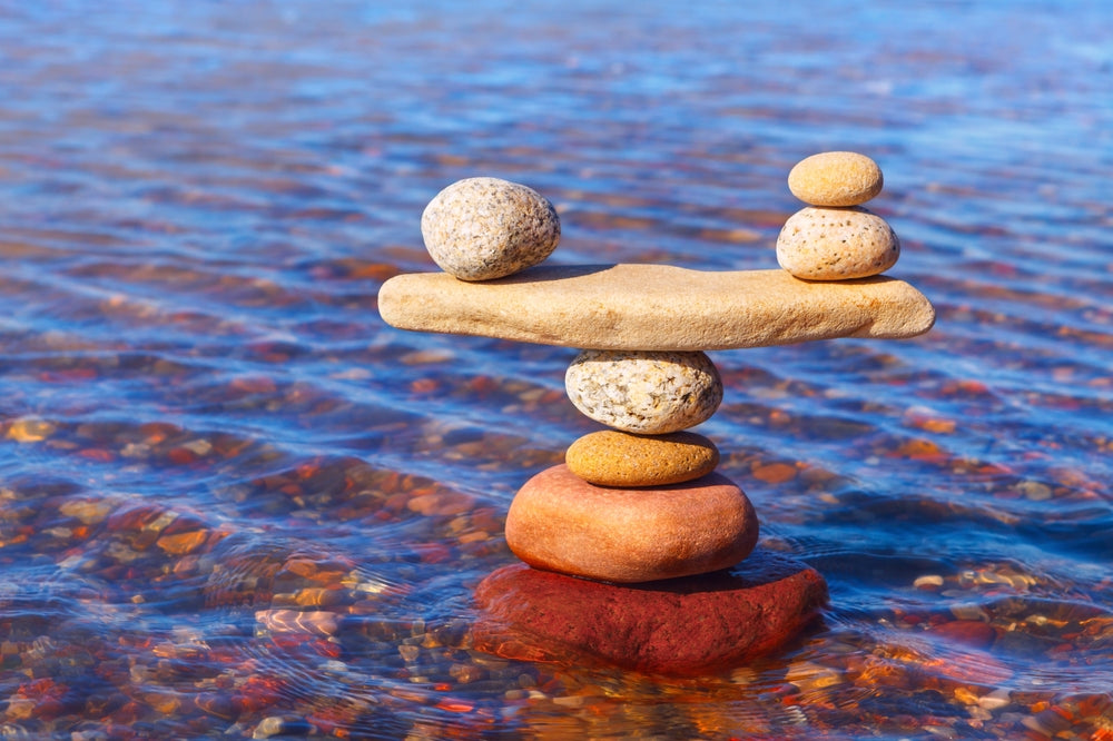 Creating More Balance In Your Life - Stone scales in the sea