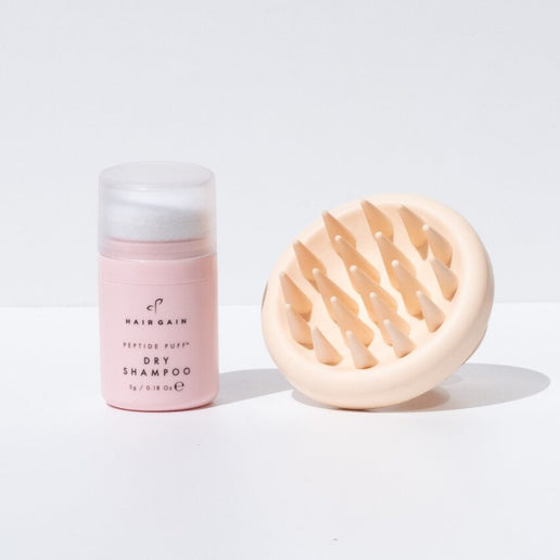Peptide Puff™ Dry Shampoo & Scalp Massager
